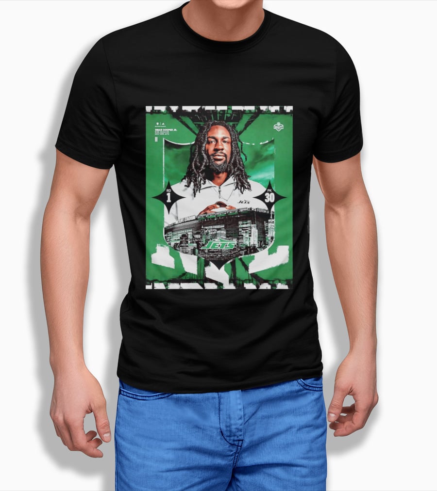 Omar Cooper Jr. Wide Receiver New York Jets 2026 Draft Pick 1 MetLife Stadium T-Shirt