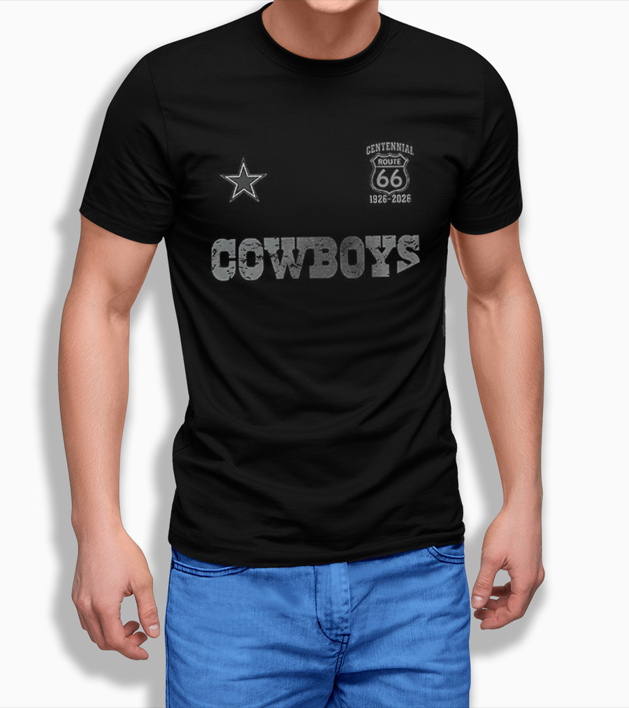 Dallas Cowboys Route 66 100th Anniversary Centennial Star T-Shirt