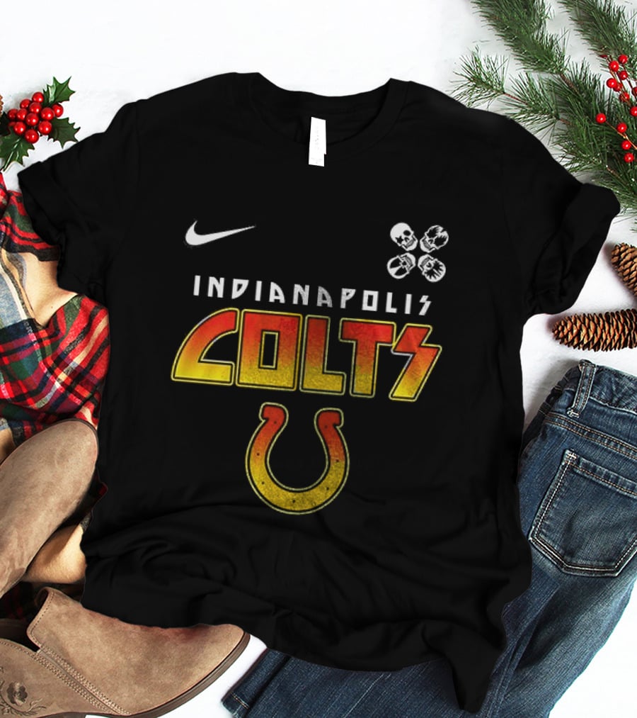 Indianapolis Colts Nike Rock And Roll Colts Logo Abbey Road T-Shirt
