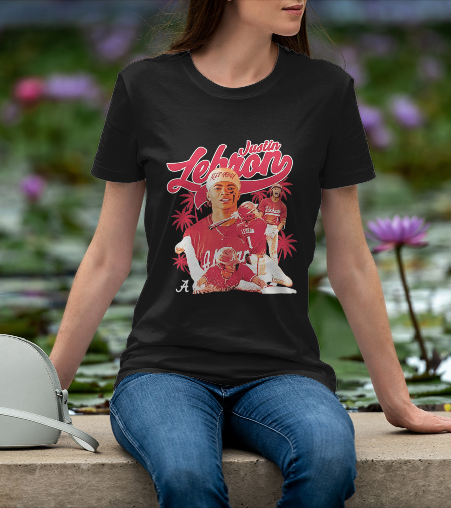 Justin Lebron Alabama Baseball Keep Going Collage T-Shirt