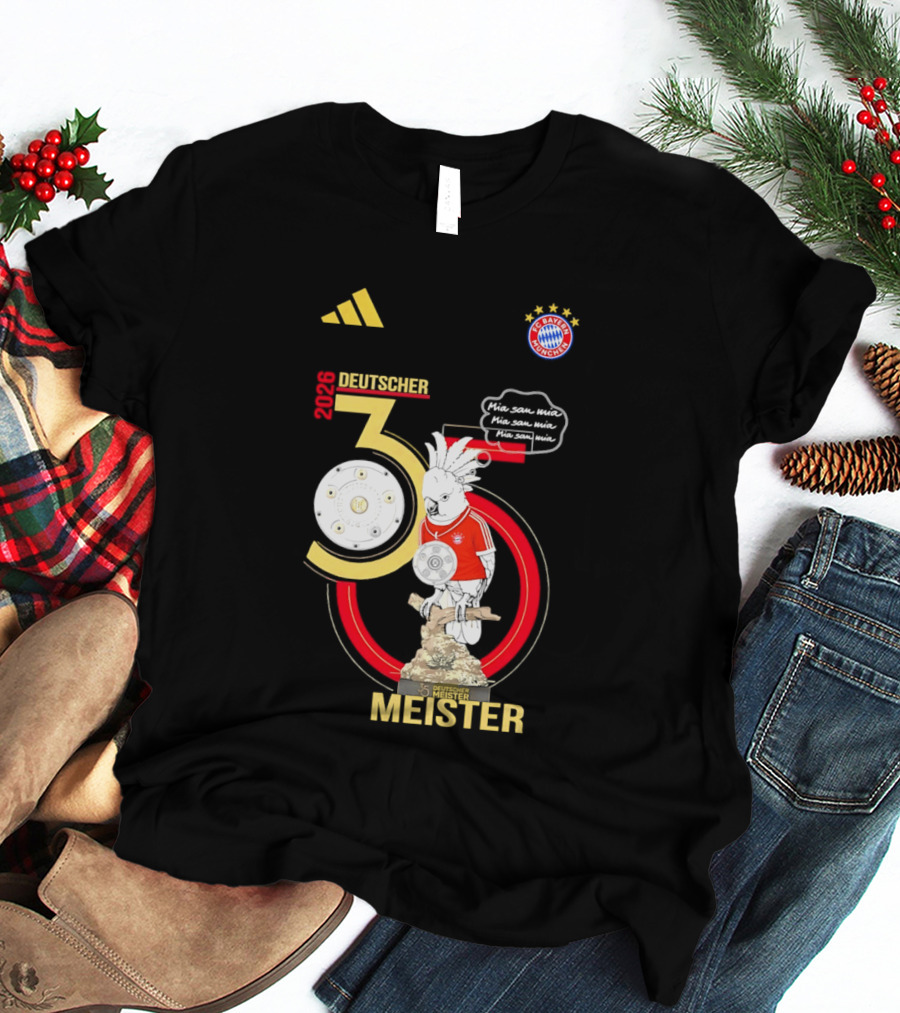 FC Bayern Munich Deutscher Meister 35 Bundes Liga Trophy 2026 T-Shirt