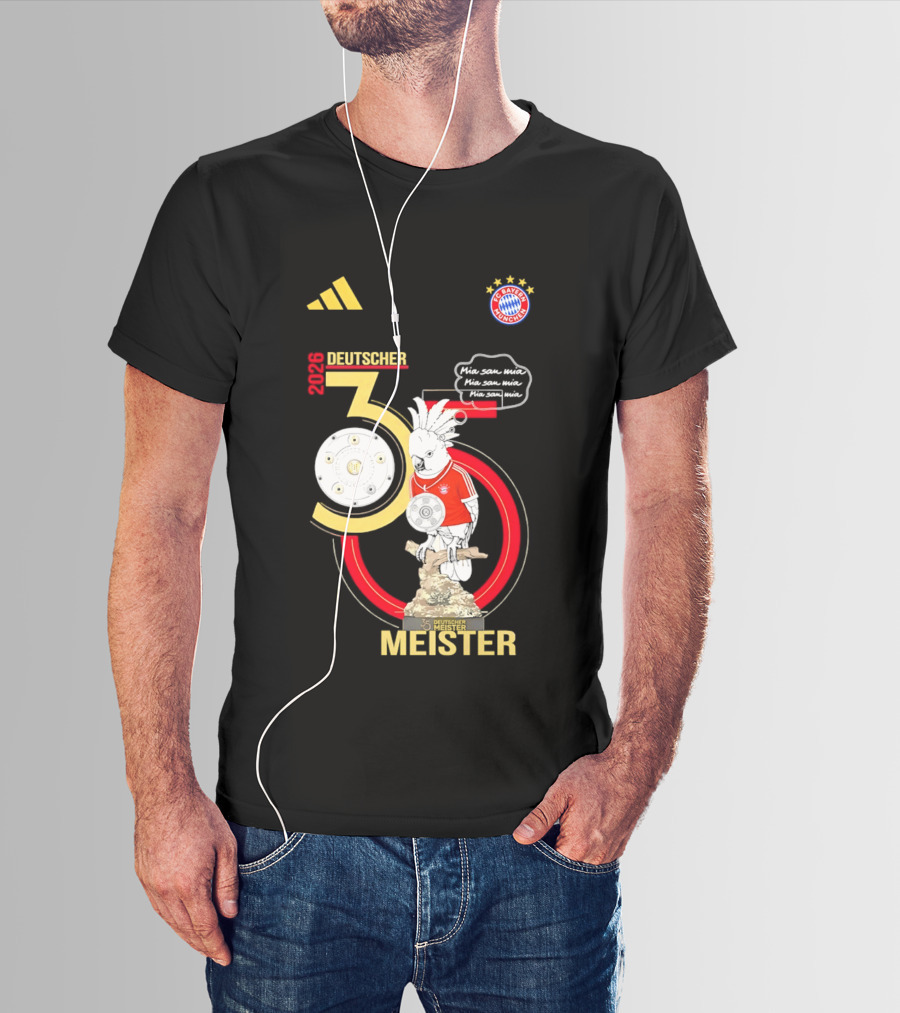 FC Bayern Munich Deutscher Meister 35 Bundes Liga Trophy 2026 T-Shirt