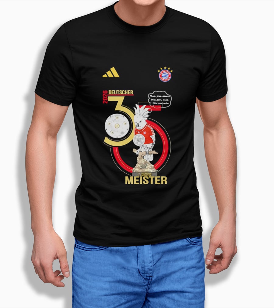 FC Bayern Munich Deutscher Meister 35 Bundes Liga Trophy 2026 T-Shirt