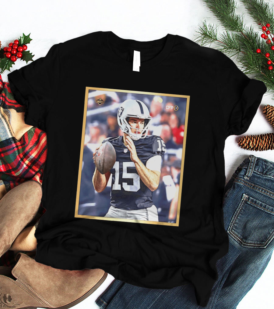 Fernando Mendoza 15 Las Vegas Raiders CFP Draft 2026 T-Shirt