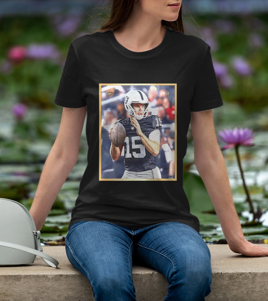 Fernando Mendoza 15 Las Vegas Raiders CFP Draft 2026 T-Shirt