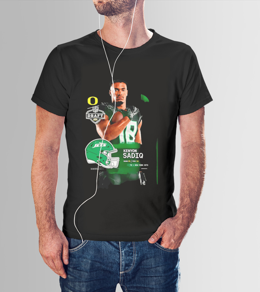 Kenyon Sadiq 2026 NFL Draft Round 1 Pick 16 New York Jets T-Shirt
