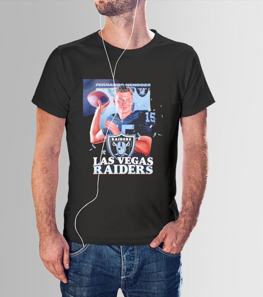 Fernando Mendoza Las Vegas Raiders Quarterback NFL Draft T-Shirt
