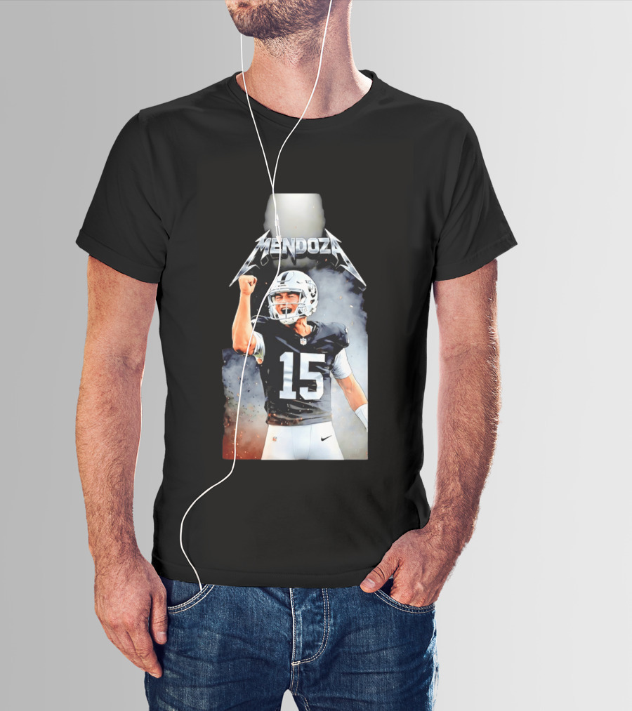Mendoza 15 Las Vegas Raiders Metal T-Shirt