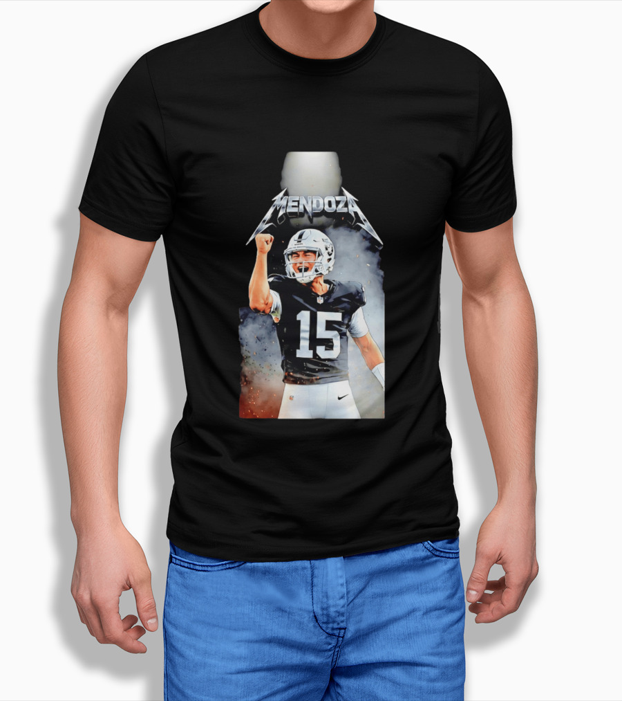 Mendoza 15 Las Vegas Raiders Metal T-Shirt
