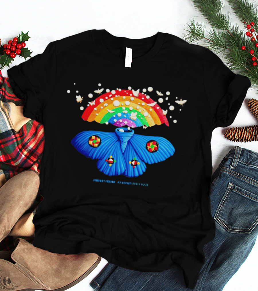 Modest Mouse An Eraser And A Maze Rainbow Moth Colorful Psychedelic T-Shirt