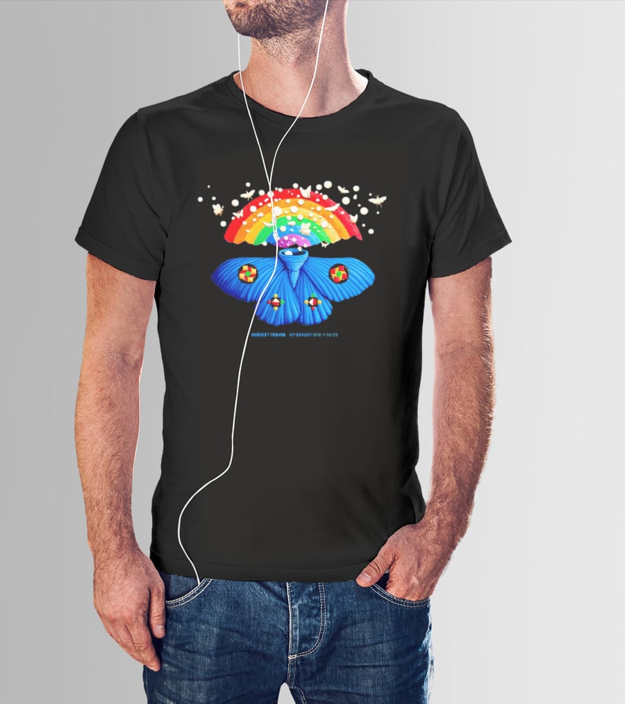 Modest Mouse An Eraser And A Maze Rainbow Moth Colorful Psychedelic T-Shirt