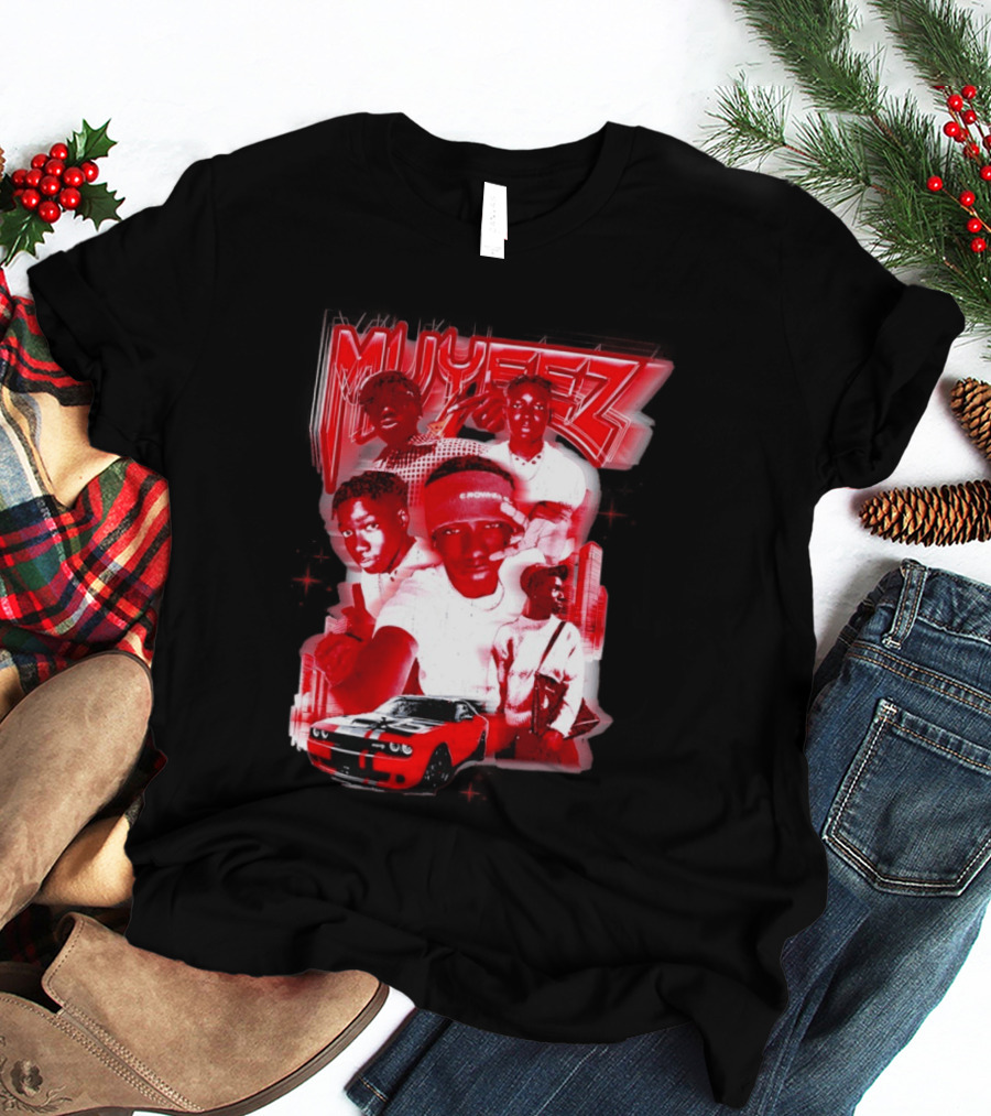 Muyeez Red Dodge Challenger Car Scene T-Shirt