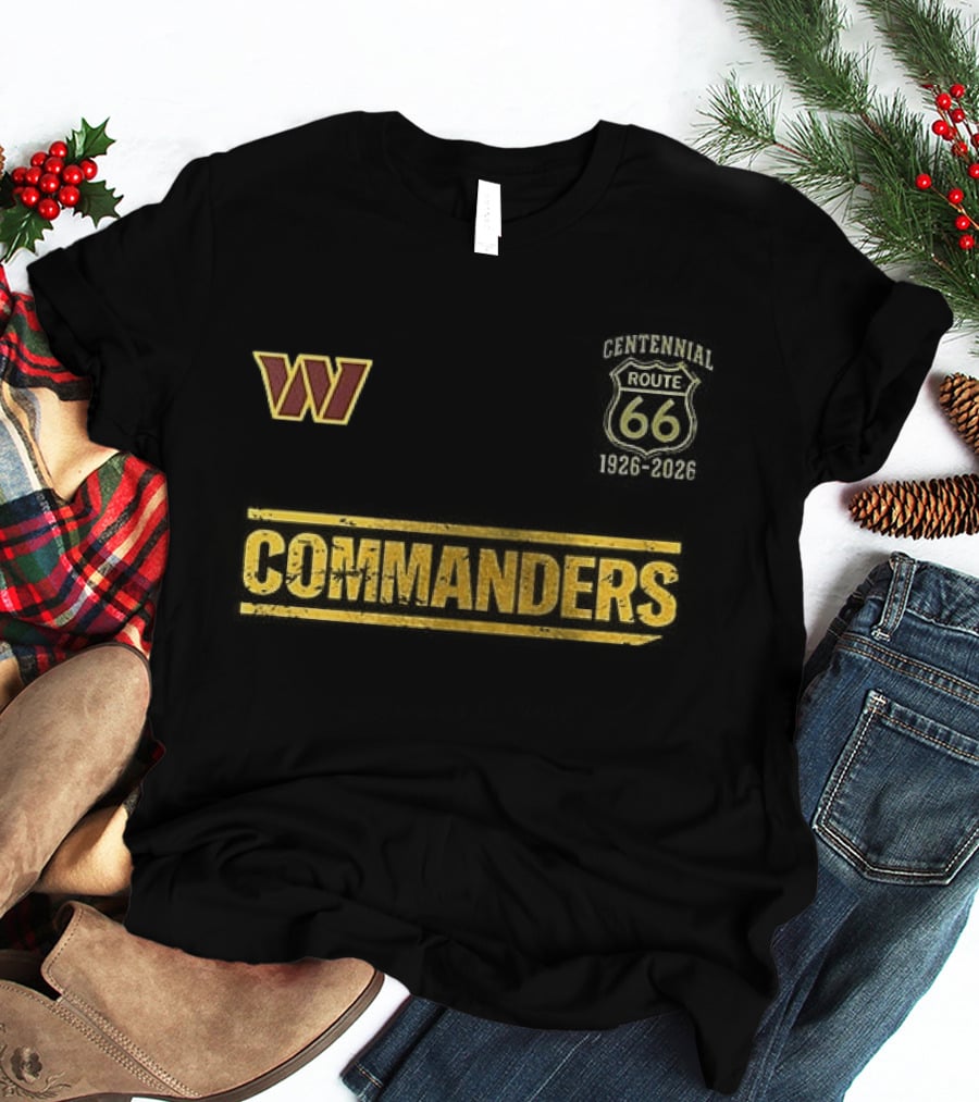 Washington Commanders Route 66 Centennial 100th Anniversary T-Shirt