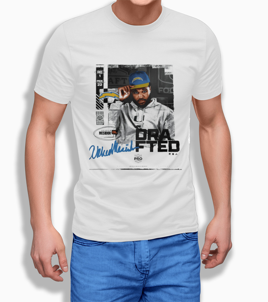 RD 1 Pick 22 Akheem Mesidor Los Angeles Chargers Draft 2026 T-Shirt