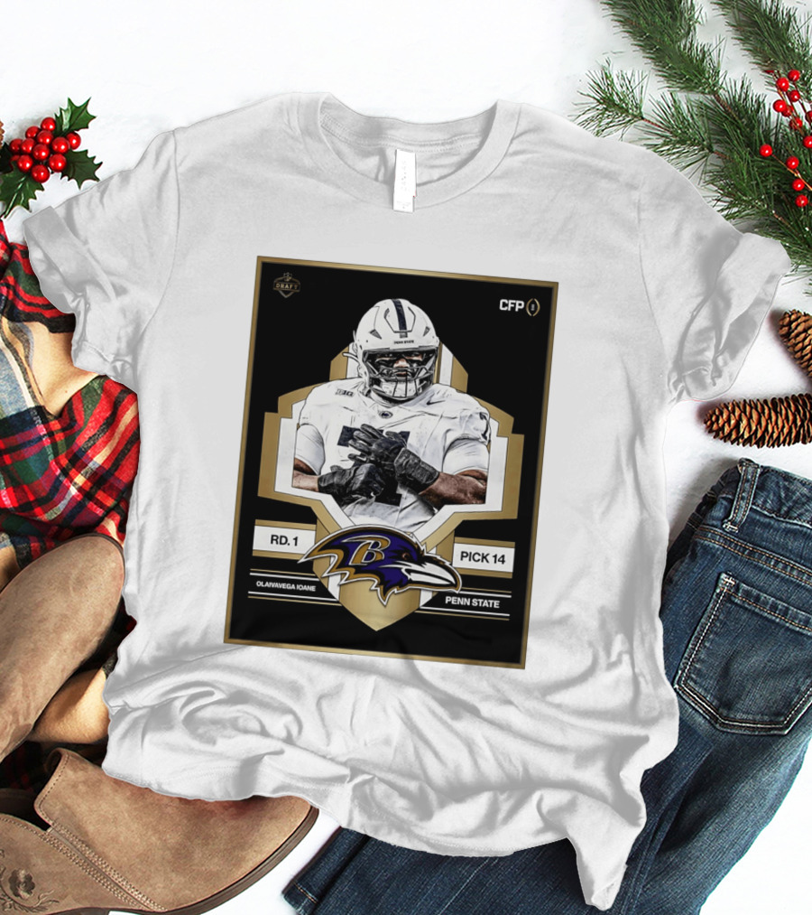 Baltimore Ravens Round 1 Pick 14 Penn State Olaivavega Ioane Draft 2026 T-Shirt