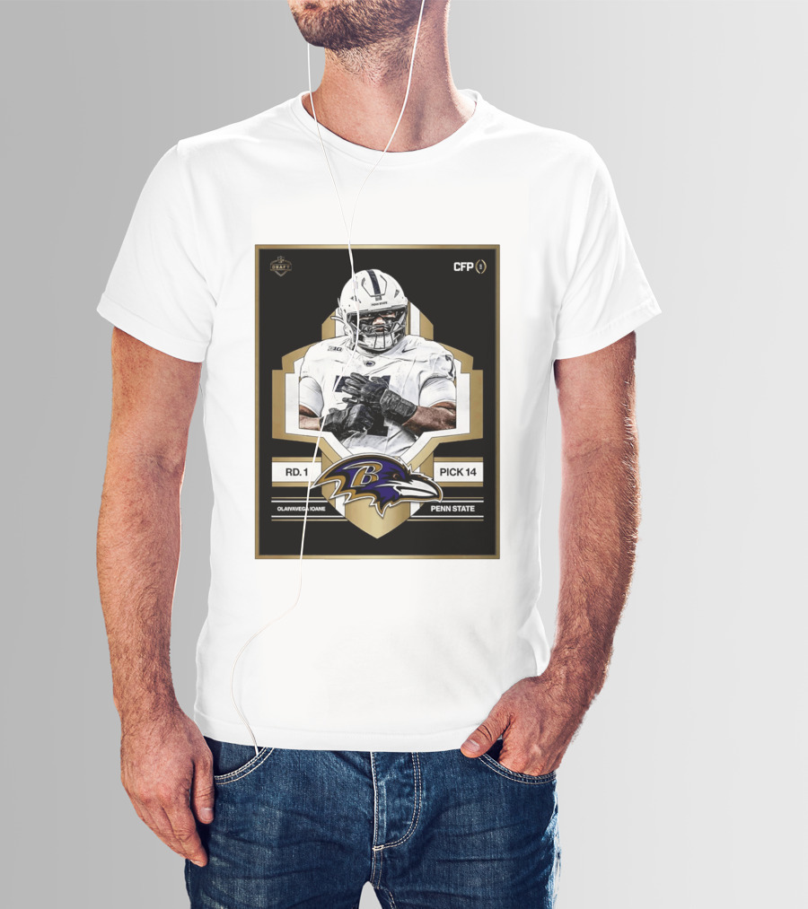 Baltimore Ravens Round 1 Pick 14 Penn State Olaivavega Ioane Draft 2026 T-Shirt