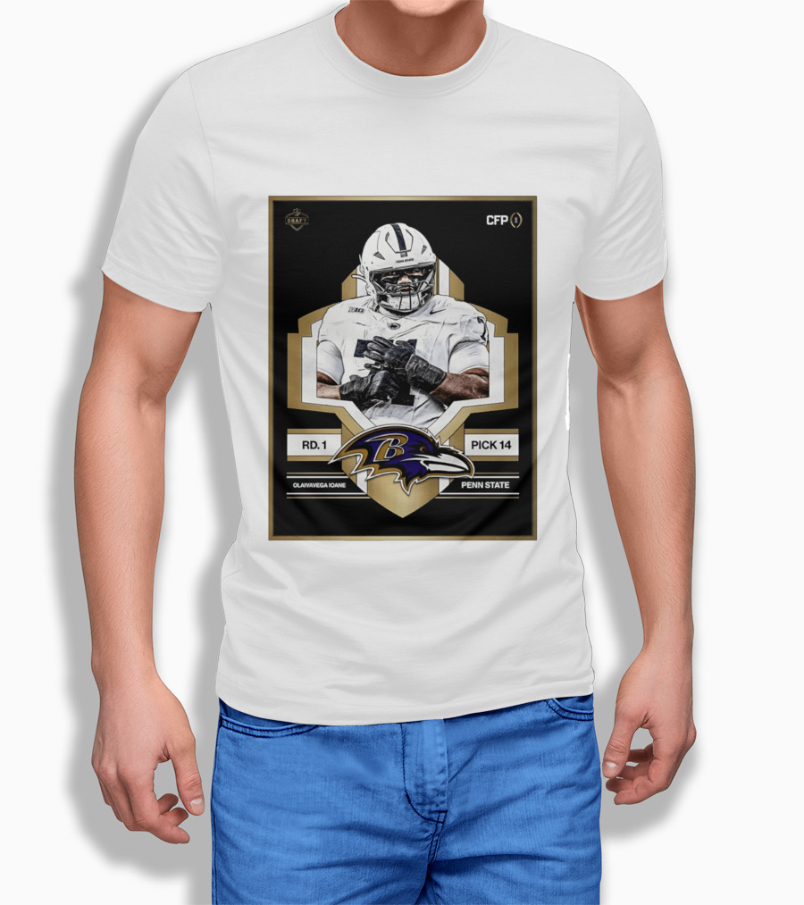Baltimore Ravens Round 1 Pick 14 Penn State Olaivavega Ioane Draft 2026 T-Shirt