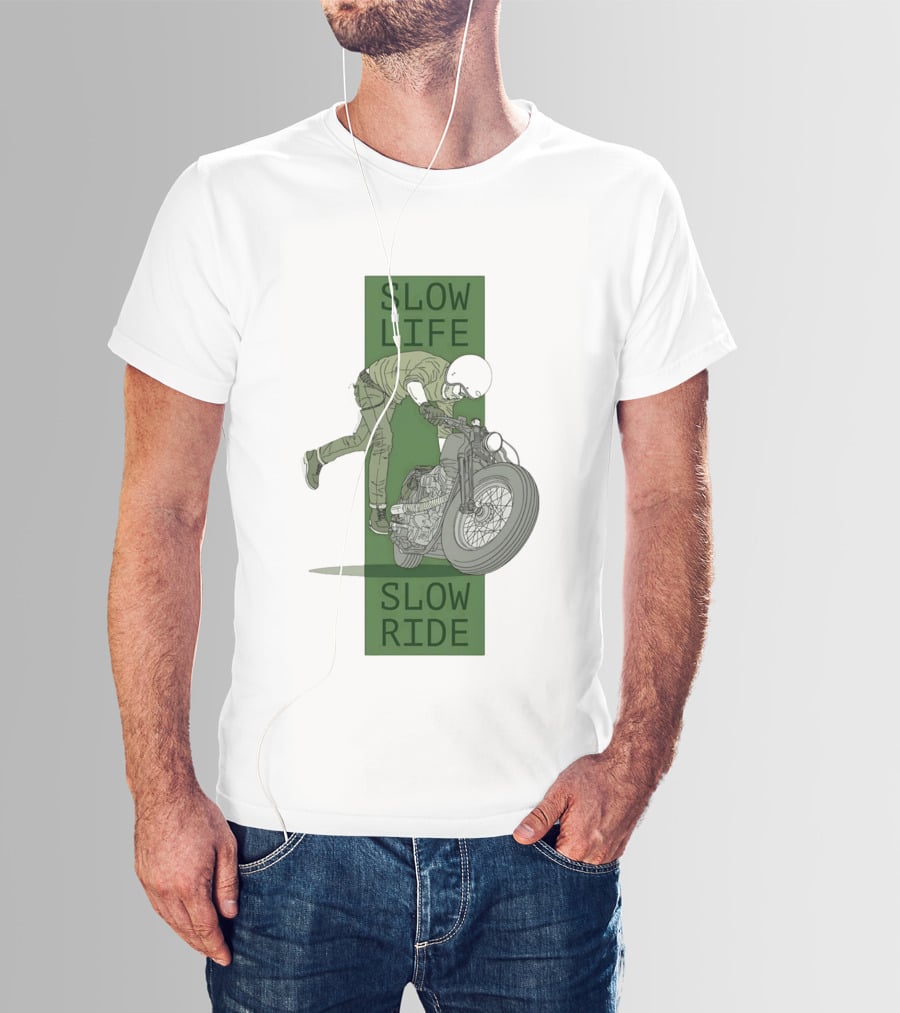 Biker Slow Life Slow Ride Motorcycle Adventure T-Shirt