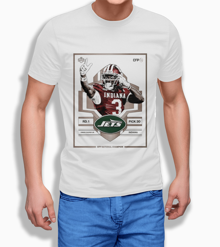 New York Jets First Round Draft Pick Omar Cooper Jr 33 Indiana 2026 T-Shirt