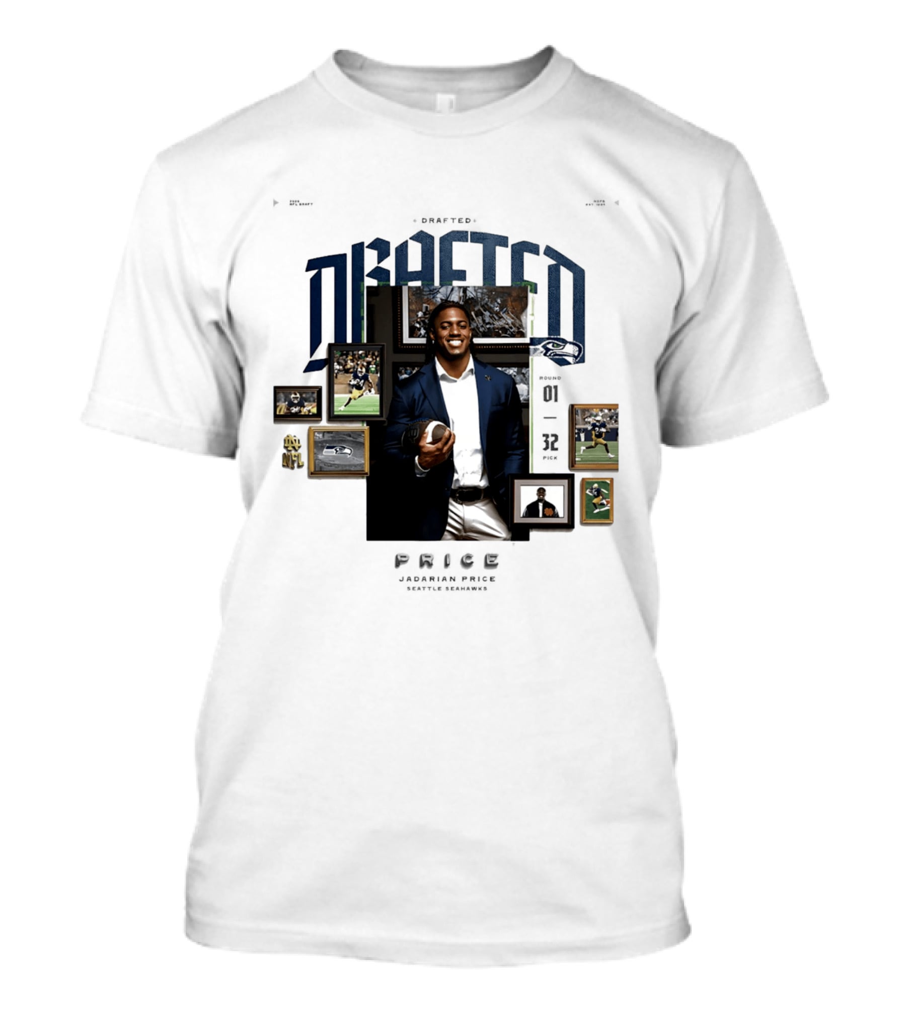 Seattle Seahawk 2026 Drafted Jadarian Price Football Highlights NFL T-Shirt