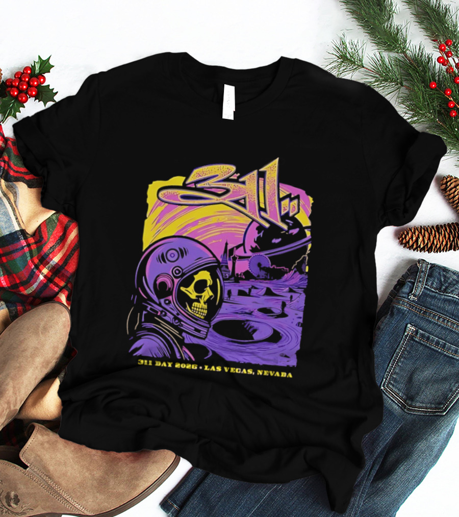 311 Astronaut Skull Event Las Vegas Nevada 2026 T-Shirt