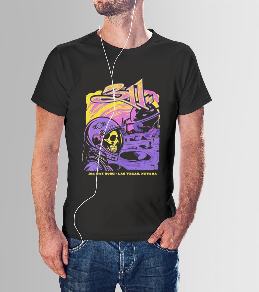 311 Astronaut Skull Event Las Vegas Nevada 2026 T-Shirt