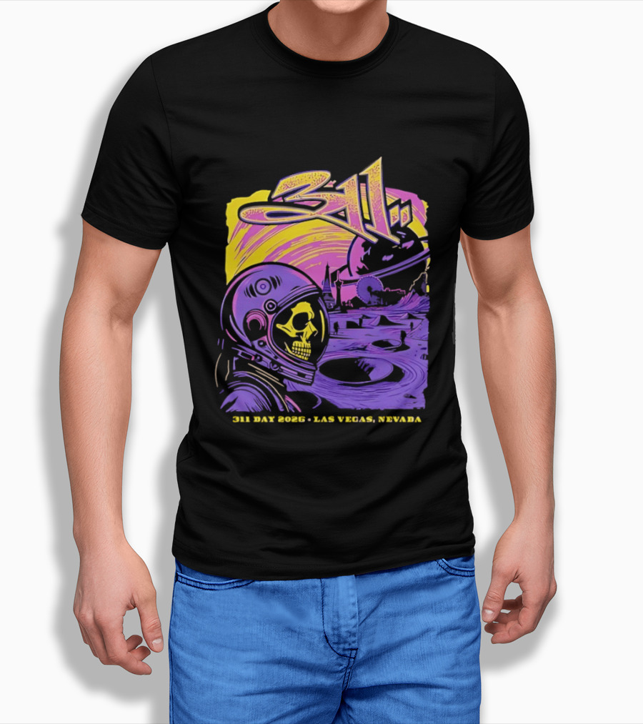 311 Astronaut Skull Event Las Vegas Nevada 2026 T-Shirt