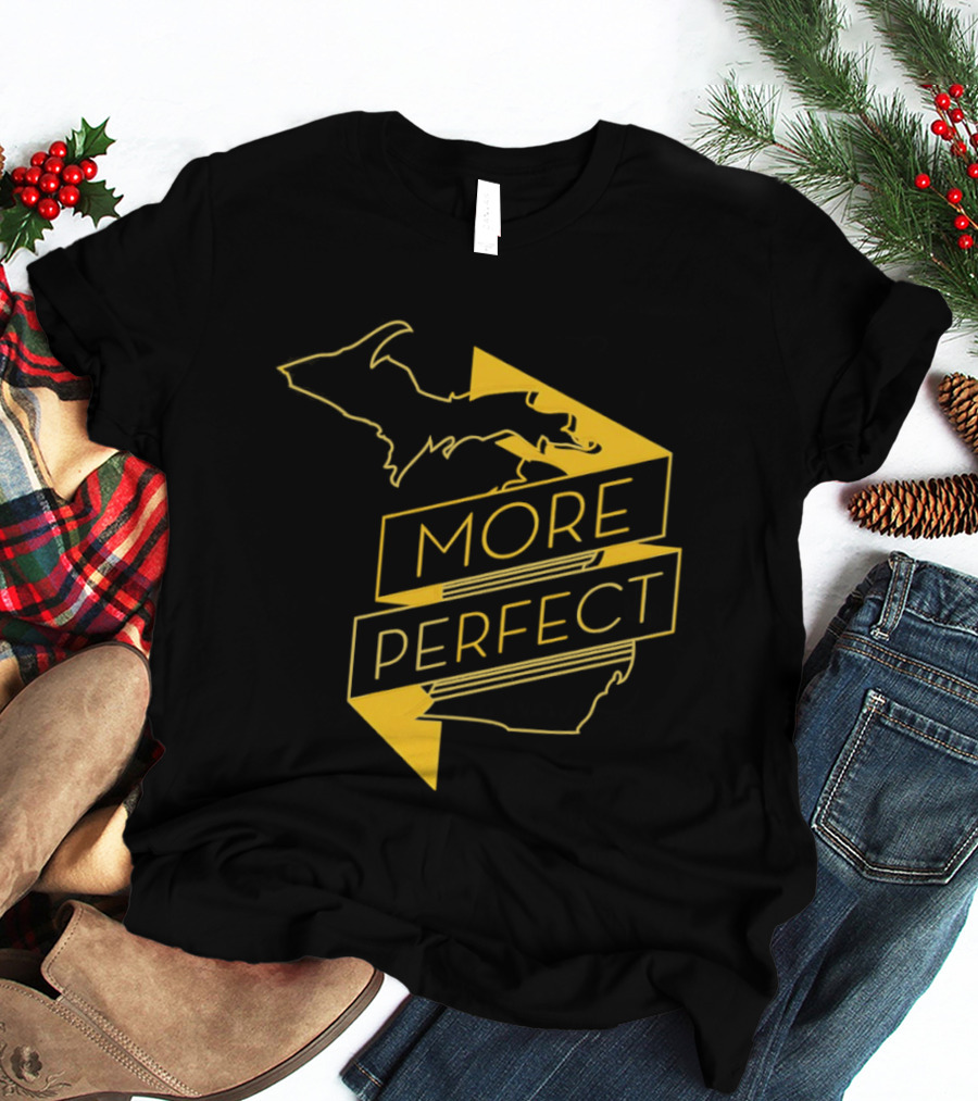 Perfect Michigan Map Icon Design With More Perfect T-Shirt