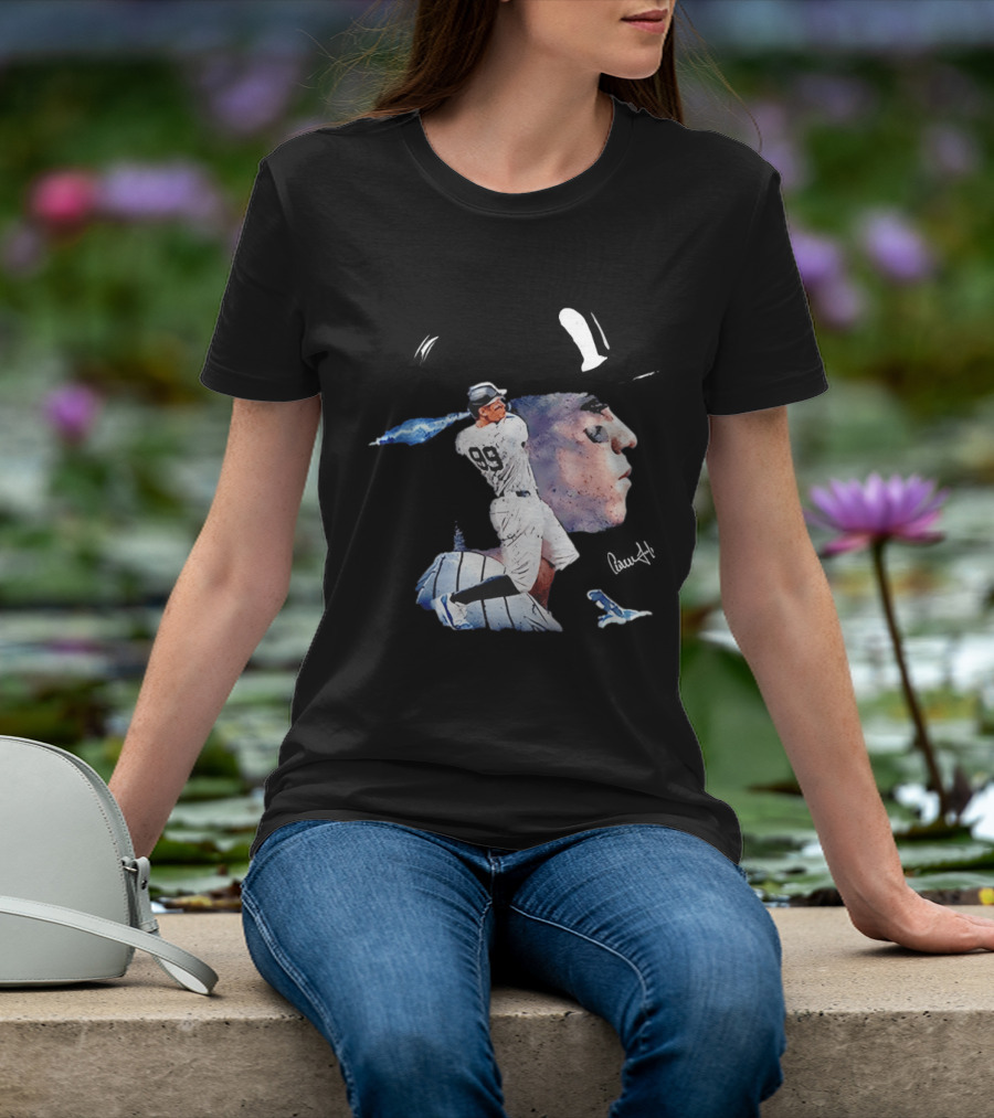 Aaron Judge New York Yankees Baseball Comic Art Jersey Number 99 T-Shirt