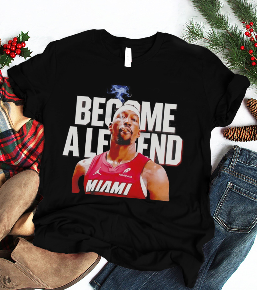 Bam Adebayo Miami Heat Become A Legend Smoking Cigar T-Shirt