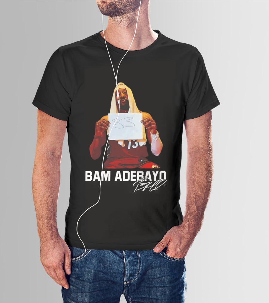 Bam Adebayo 13 Miami Basketball Legend 83 Milestone T-Shirt