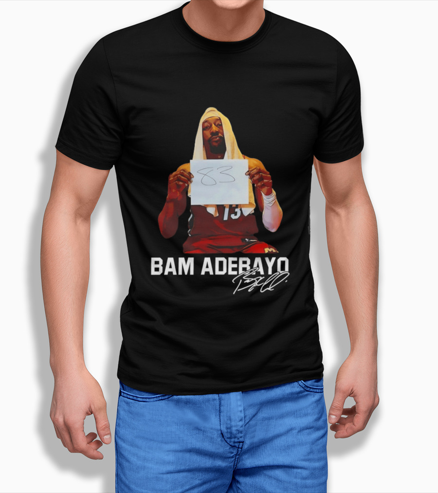 Bam Adebayo 13 Miami Basketball Legend 83 Milestone T-Shirt