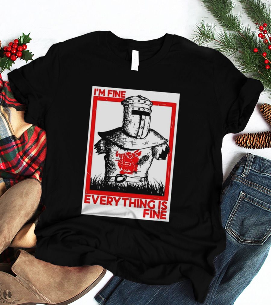 I'm Fine Everything Is Fine Black Knight Monty Python And The Holy Grail T-Shirt