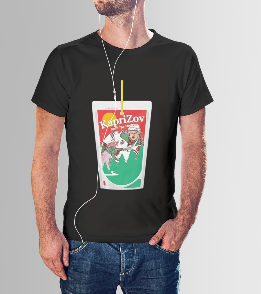 Kaprizov Kirill The Thrill Minnesota Wild Juice Box Hockey T-Shirt