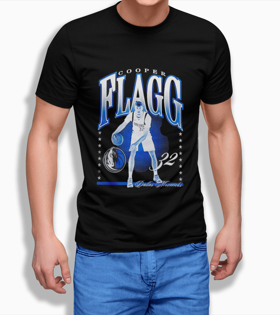Cooper Flagg Dallas Mavericks 32 Basketball Player Hype T-Shirt