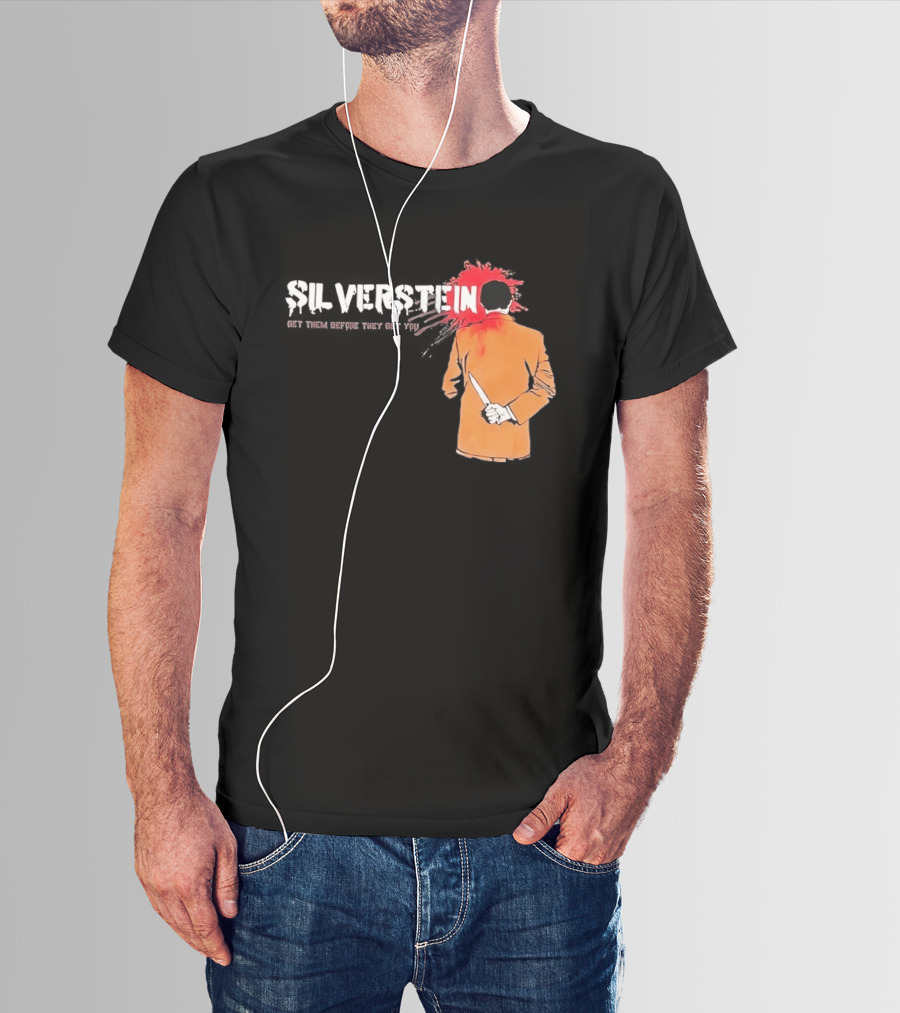 Silverstein Get Them Before They Get You Knife And Bloodstain T-Shirt