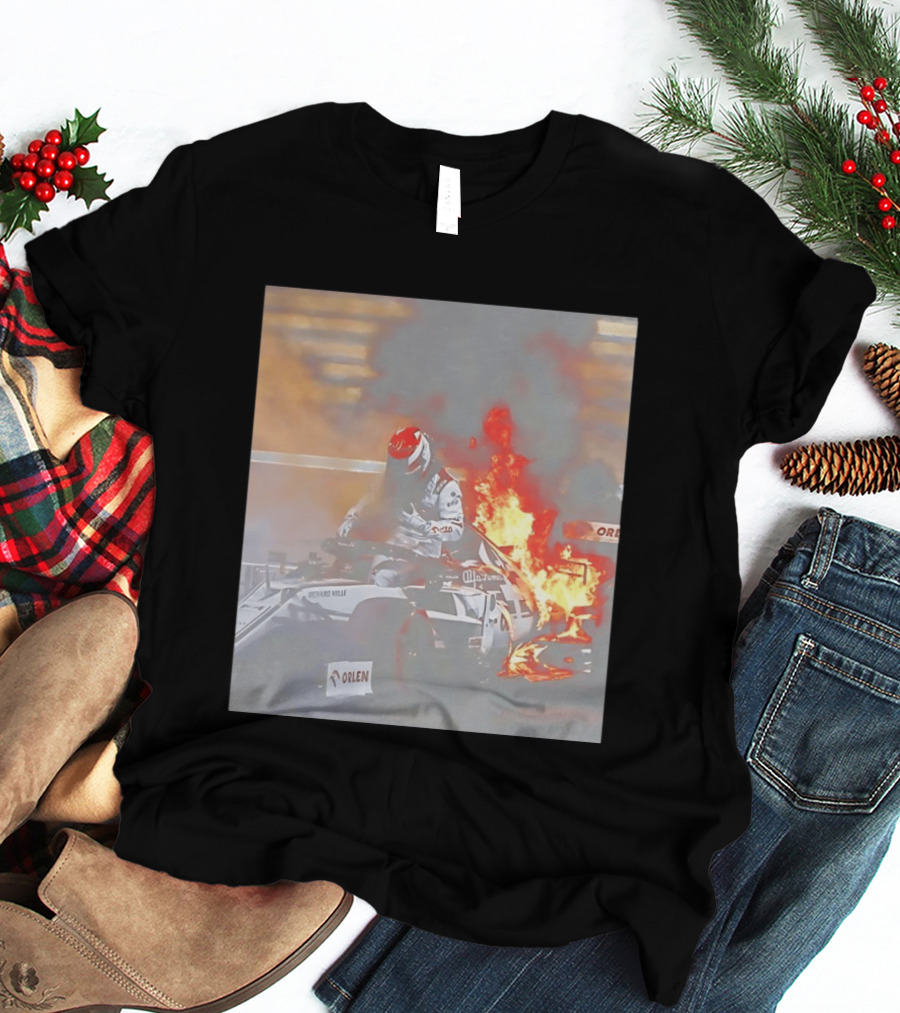 Kimi Raikkonen F1 Fire Escape Orlen Racing Moment T-Shirt