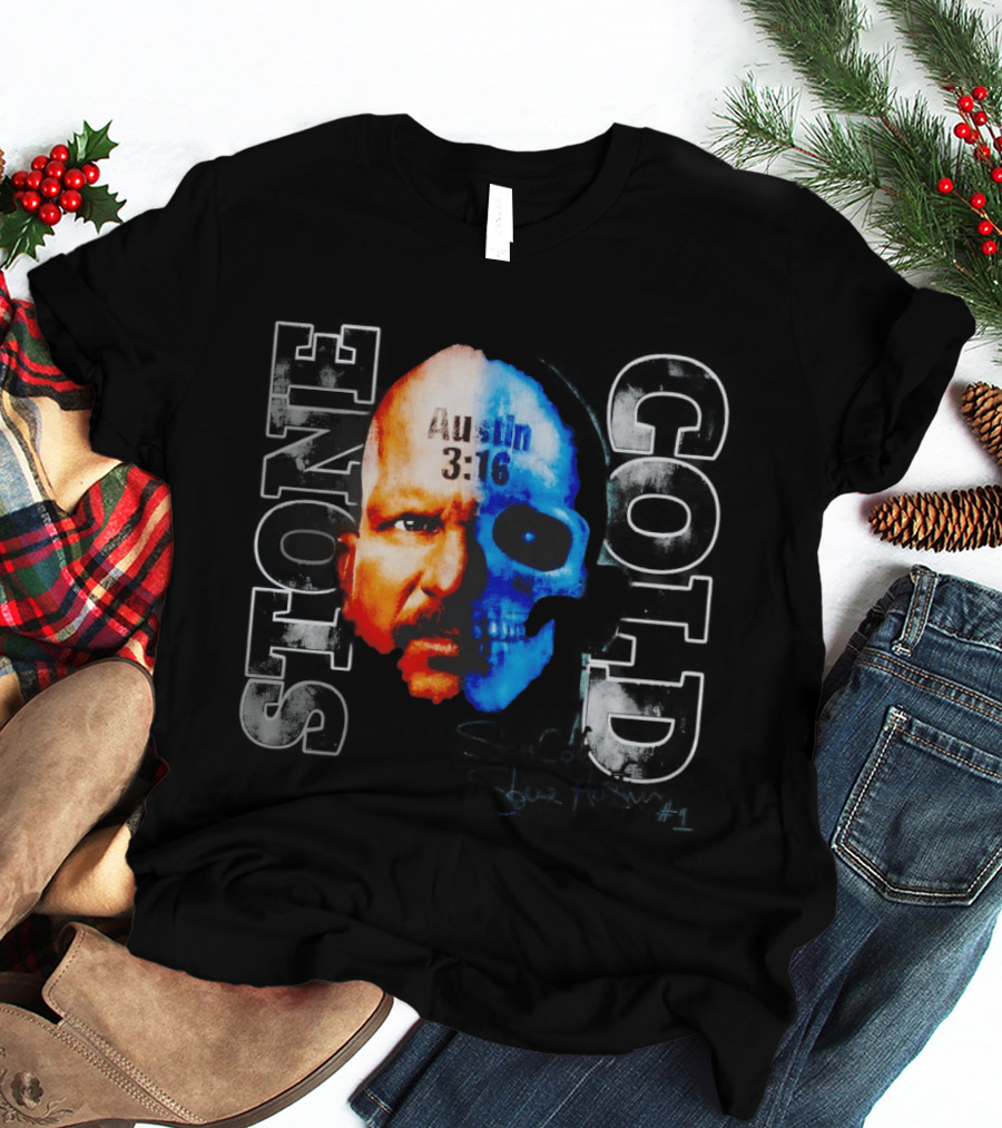 Stone Cold Steve Austin 3:16 Two Face Skull Snow Wash T-Shirt