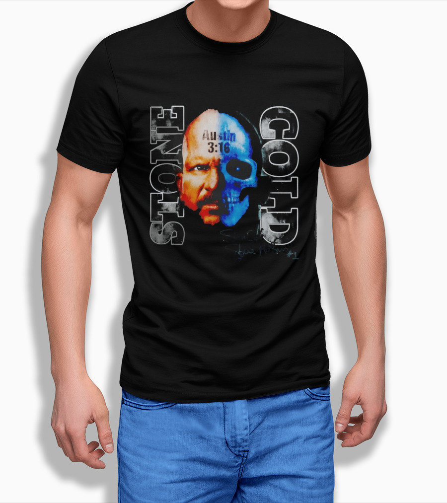 Stone Cold Steve Austin 3:16 Two Face Skull Snow Wash T-Shirt