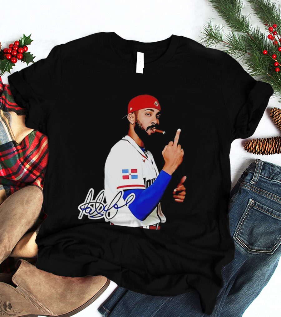 Fernando Tatis Jr San Diego Padres Smoking Middle Finger Dominican Jersey T-Shirt
