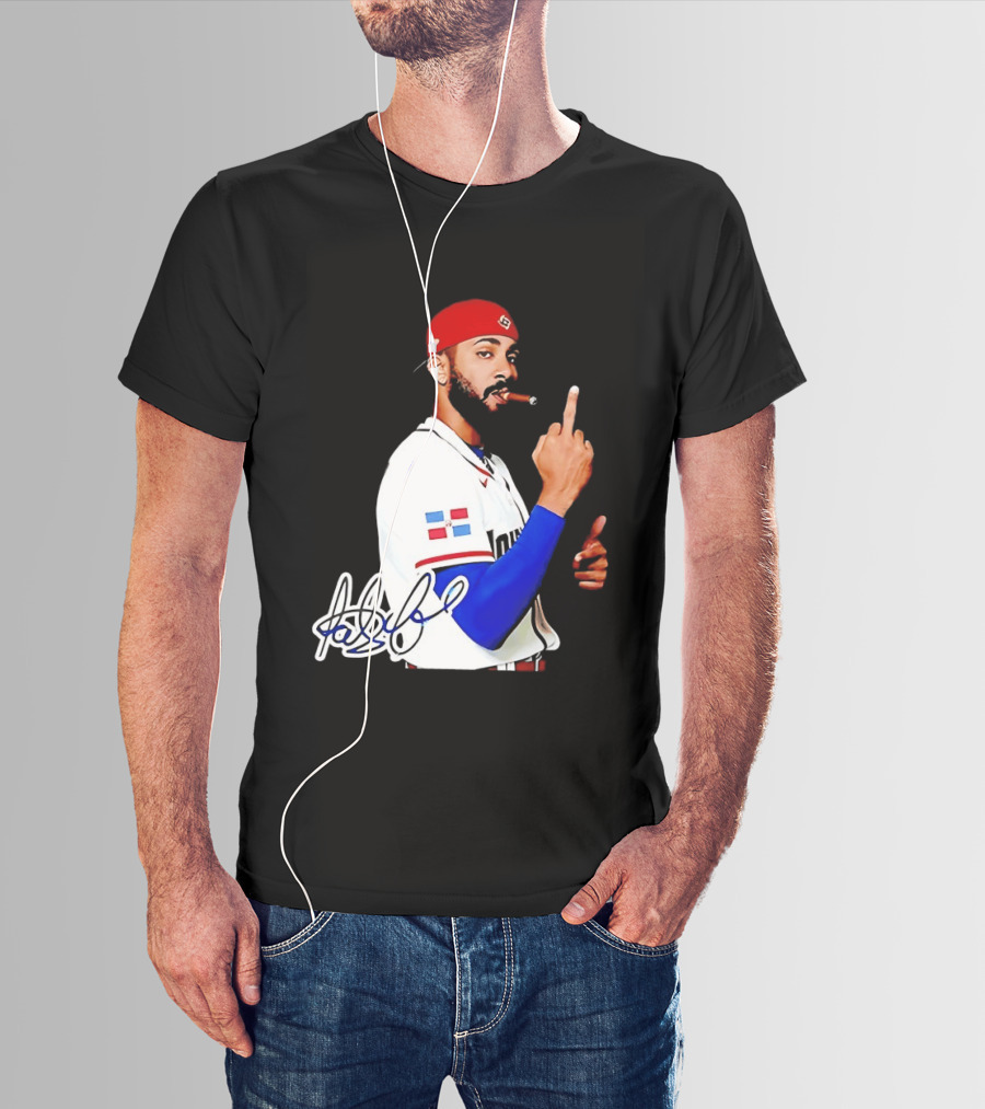 Fernando Tatis Jr San Diego Padres Smoking Middle Finger Dominican Jersey T-Shirt
