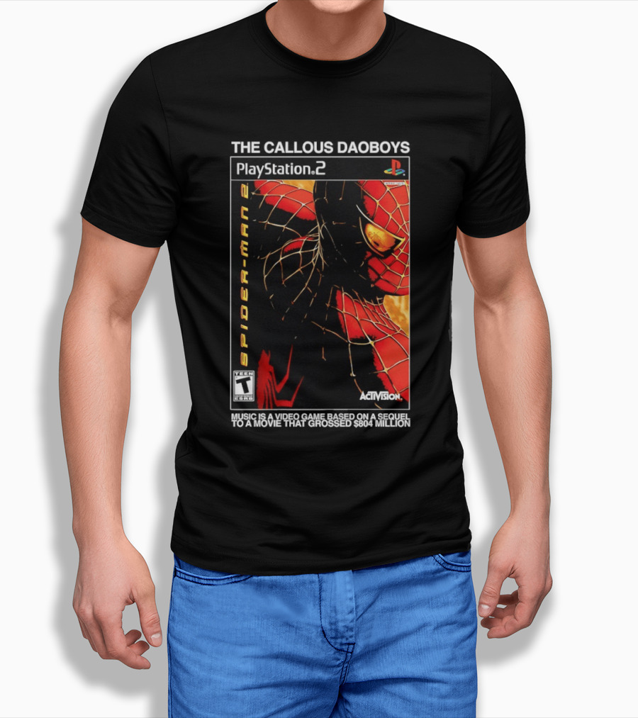The Callous Daoboys PlayStation Spider Man 2 Activision Video Game Sequel T-Shirt
