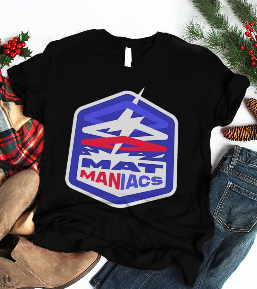 Mat Maniacs Wrestling Team Hexagon T-Shirt