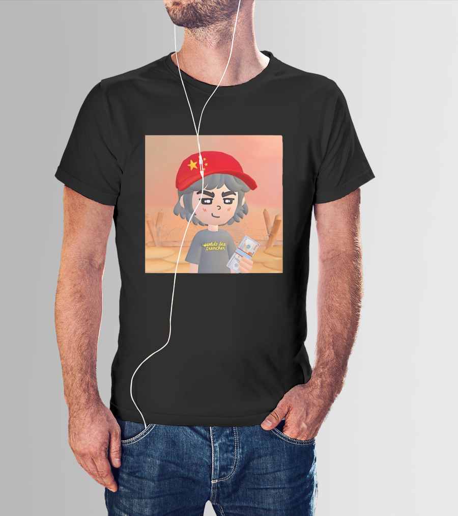 World's Best Trencher China Play Together Red Star Cap Cartoon T-Shirt