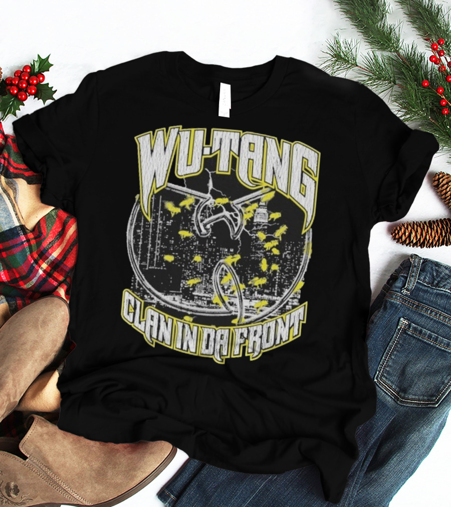 Wu-Tang Clan In Da Front City Skyline Yellow Bats T-Shirt