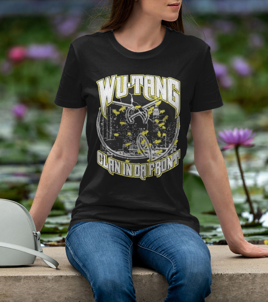 Wu-Tang Clan In Da Front City Skyline Yellow Bats T-Shirt