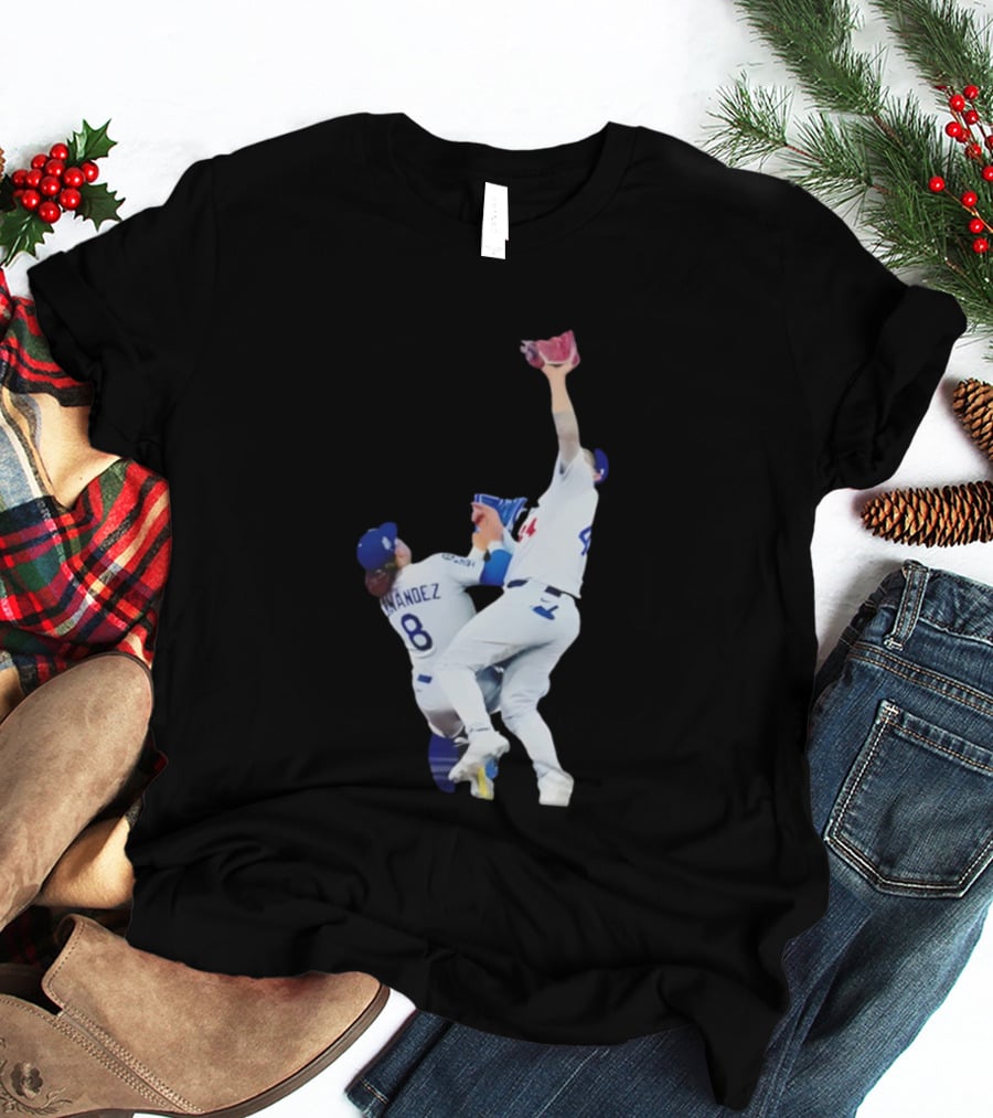 Andy Pages Hernandez Los Angeles Dodgers World Series Game 7 Catch Iconic Play T-Shirt