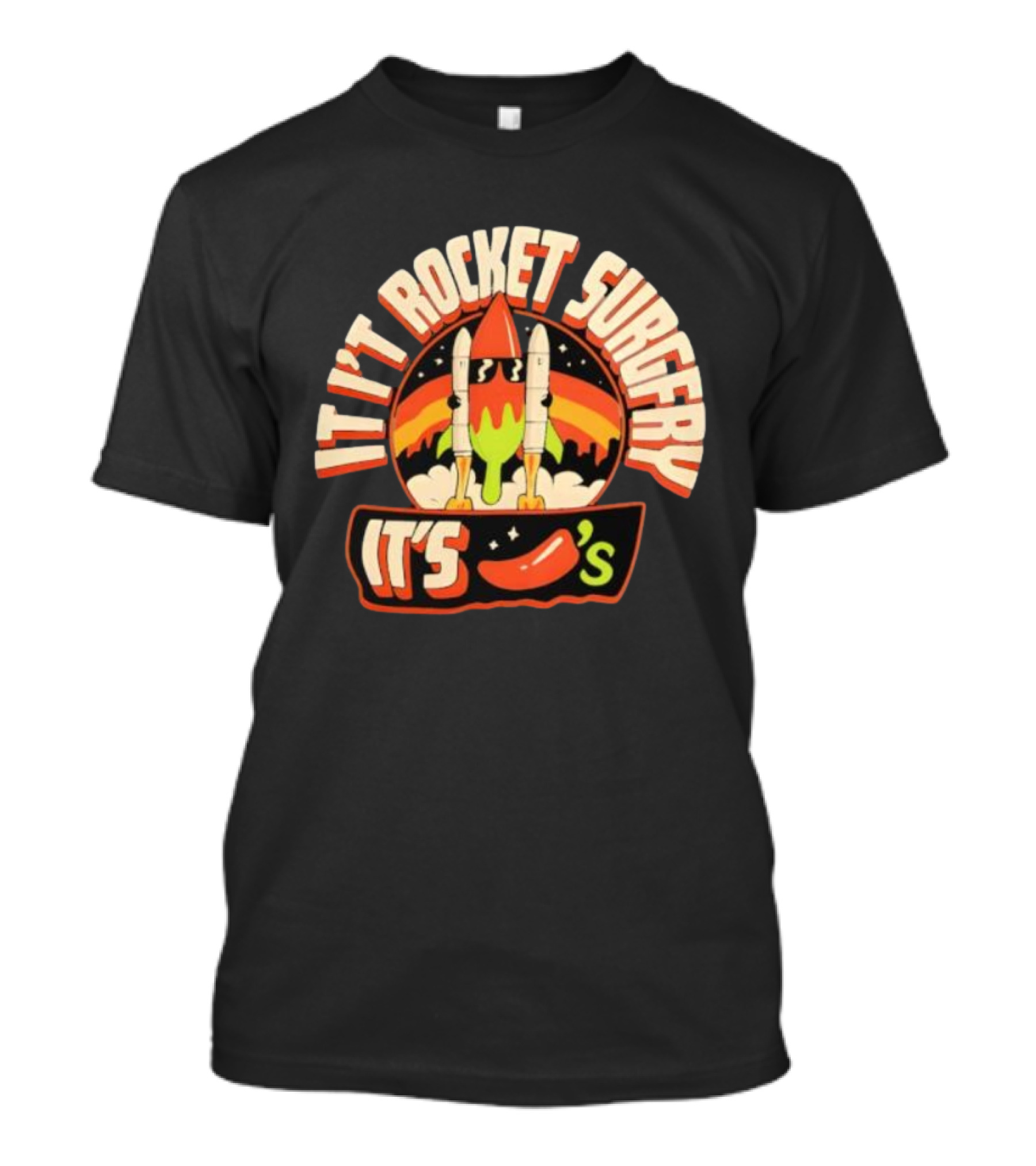 It's Rocket Surgery It's Chili Fiesta Retro Rockets T-Shirt