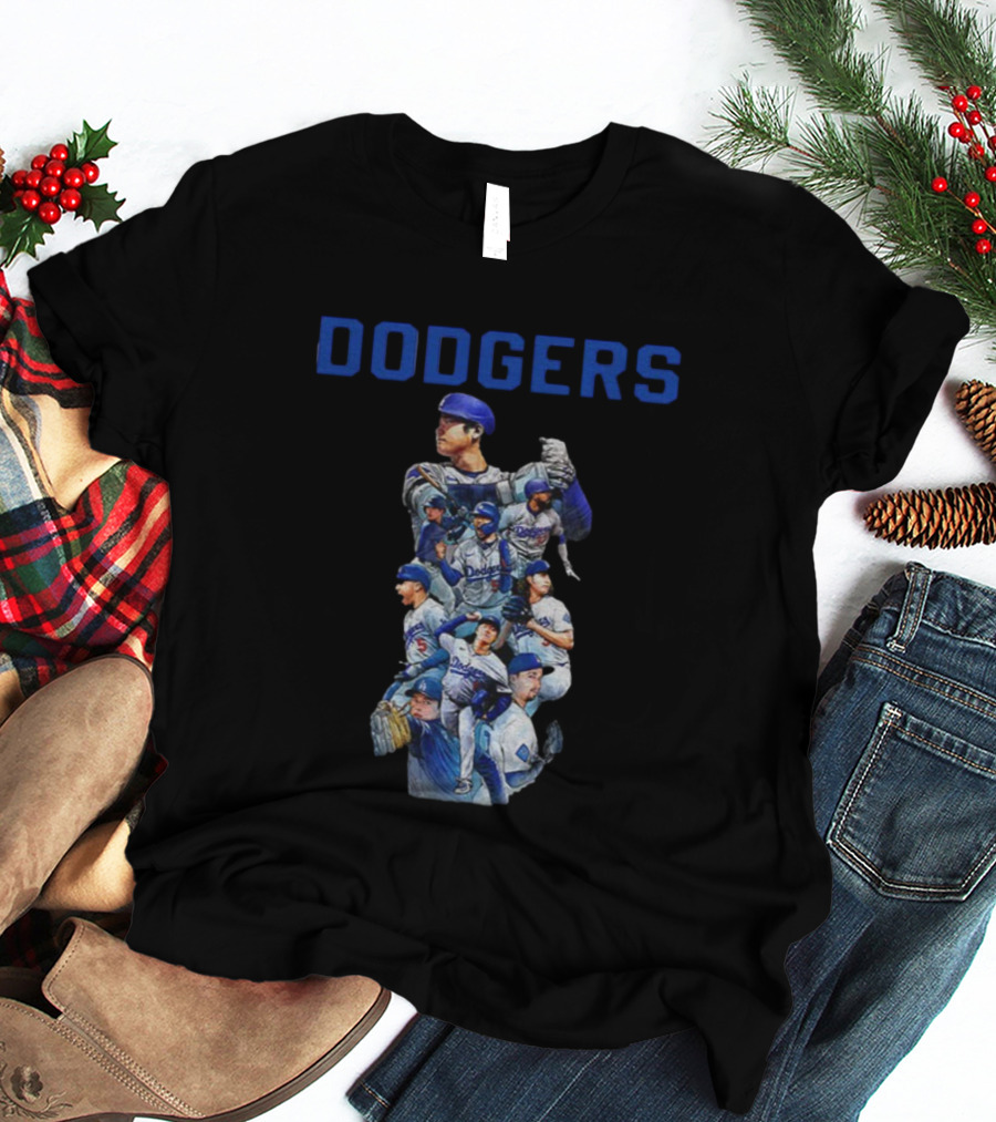 Los Angeles Dodgers 2025 World Series Champions Players Cartoon T-Shirt