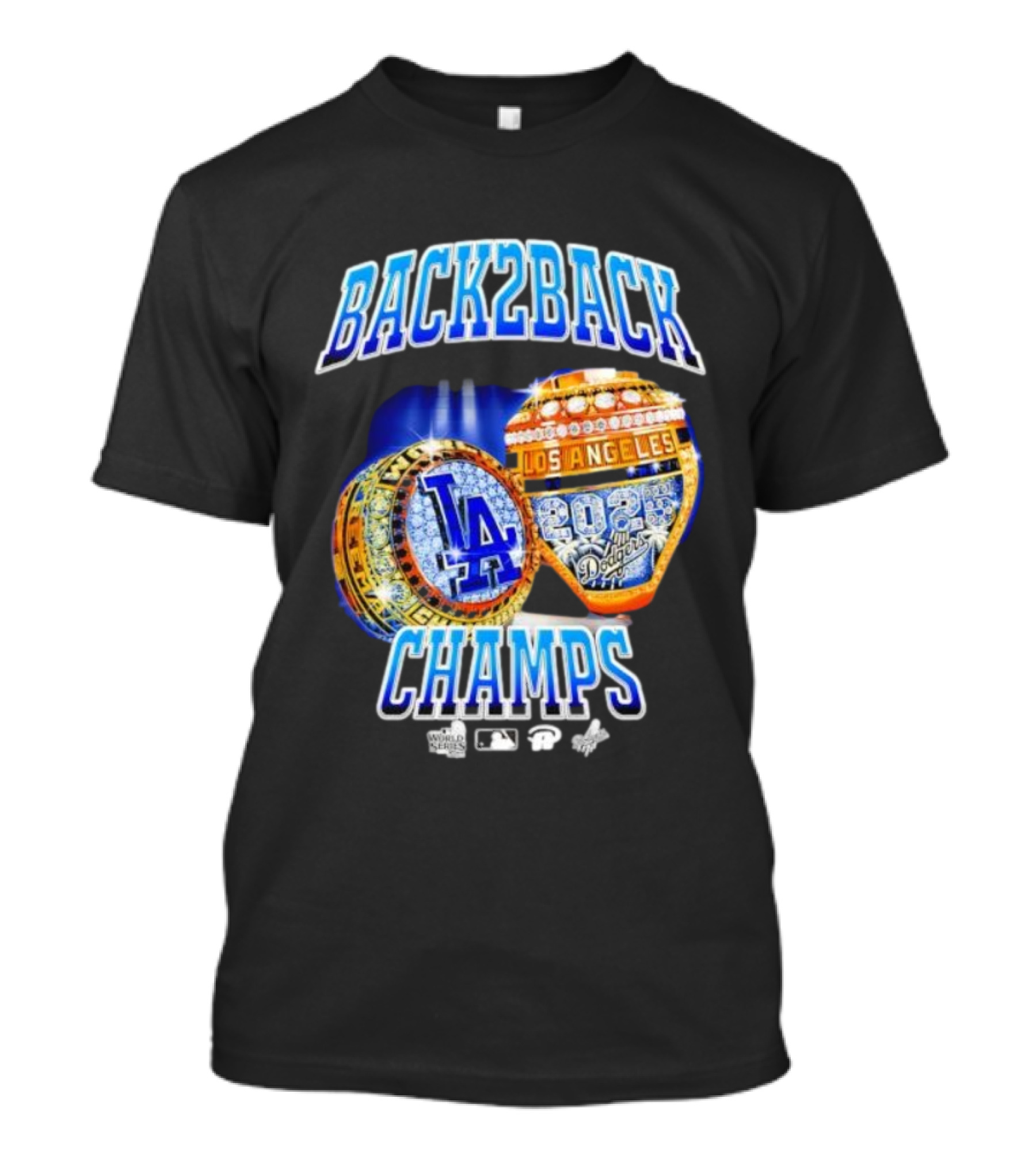 Back2Back Champs Los Angeles Dodgers 2020 World Series Rings T-Shirt